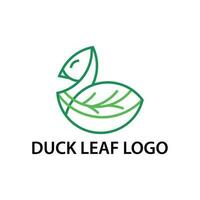 canard logo, canard icône conception vecteur avec feuille abstrait branché luxe ligne style