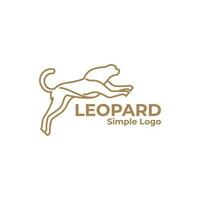 léopard ligne entreprise logo. sauvage animal logo avec minimaliste concept, pour entreprise et autres. vecteur