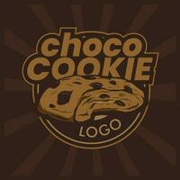 Chocolat biscuit logo conception concept vecteur