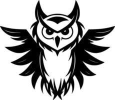 hibou, noir et blanc vecteur illustration