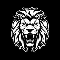 lion, noir et blanc vecteur illustration