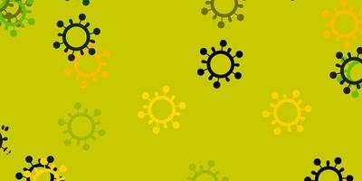 modèle vectoriel jaune vert clair avec des signes de grippe