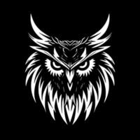 hibou, noir et blanc vecteur illustration