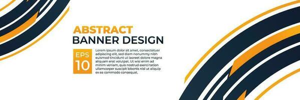 abstrait bannière vecteur, moderne Contexte horizontal avec dynamique Jaune forme Couleur pour La technologie et des sports thème vecteur