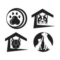 animal de compagnie magasin icône logo conception vecteur illustration.