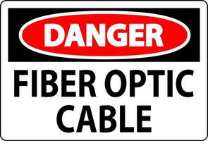 danger signe, fibre optique câble signe vecteur