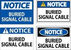 remarquer signe, enterré signal câble signe vecteur