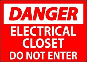 danger signe électrique placard - faire ne pas entrer vecteur
