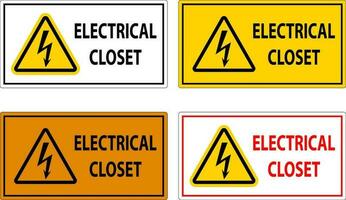 sécurité signe électrique placard vecteur