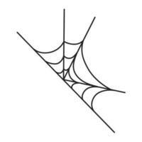 Halloween vecteur dessin animé illustration avec la toile araignée