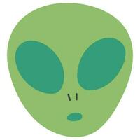 extraterrestre Célibataire mignonne sur une blanc Contexte vecteur illustration