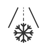 vecteur illustration de neigeux routes icône dans foncé Couleur et blanc Contexte
