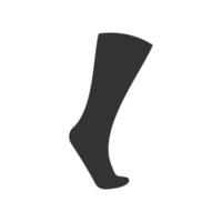 vecteur illustration de la pointe des pieds icône dans foncé Couleur et blanc Contexte