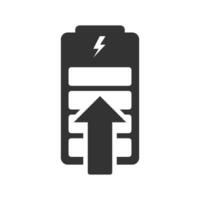 vecteur illustration de charge le batterie icône dans foncé Couleur et blanc Contexte