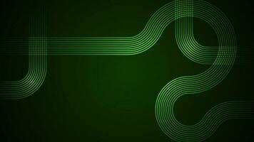 foncé vert abstrait Contexte avec serpentin style lignes comme le principale composant. vecteur