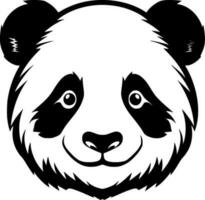 Panda - noir et blanc isolé icône - vecteur illustration