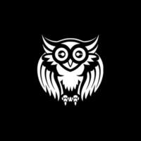 hibou, noir et blanc vecteur illustration