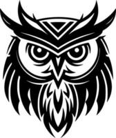 hibou - minimaliste et plat logo - vecteur illustration