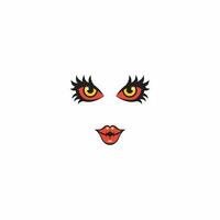 magnifique femme avec enchanteur lèvres, élégant beauté logo vecteur illustration