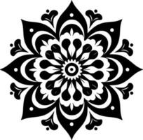 mandala, noir et blanc vecteur illustration