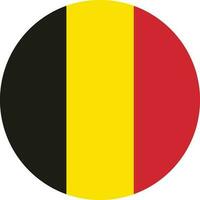 rond Belgique drapeau icône vecteur isolé sur blanc Contexte . Belgique drapeau cercle