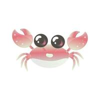 kawaii mignonne Crabe vecteur illustration. mer créatures