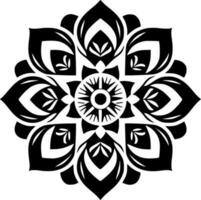 mandala, noir et blanc vecteur illustration