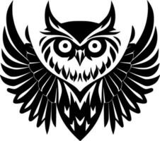 hibou - minimaliste et plat logo - vecteur illustration