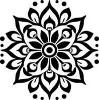 mandala, noir et blanc vecteur illustration