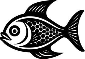 poisson - minimaliste et plat logo - vecteur illustration