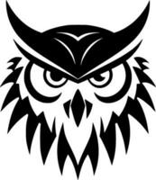 hibou - minimaliste et plat logo - vecteur illustration