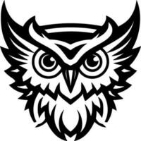 hibou, noir et blanc vecteur illustration