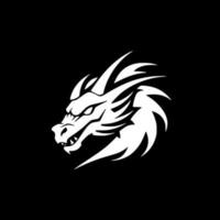 dragon - minimaliste et plat logo - vecteur illustration