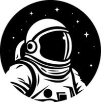 astronaute - minimaliste et plat logo - vecteur illustration