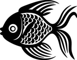 poisson, minimaliste et Facile silhouette - vecteur illustration