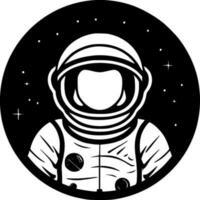 astronaute - minimaliste et plat logo - vecteur illustration