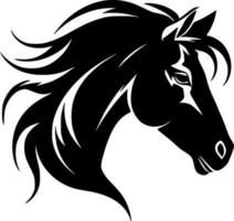 cheval, noir et blanc vecteur illustration