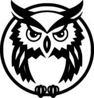 hibou - minimaliste et plat logo - vecteur illustration