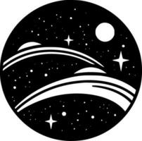 galaxie - minimaliste et plat logo - vecteur illustration