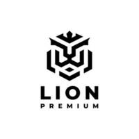 Lion Roi étoile luxe logo prime or vecteur conception