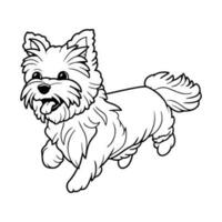 affenpinscher, main tiré dessin animé personnage, chien icône. vecteur