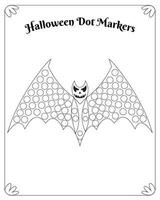 Halloween point marqueur coloration pages pour enfants. point marqueur pour enfants. Halloween coloration pages. Halloween point marqueur pour des gamins vecteur