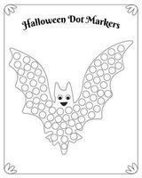 Halloween point marqueur coloration pages pour enfants. point marqueur pour enfants. Halloween coloration pages. Halloween point marqueur pour des gamins vecteur