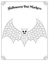 Halloween point marqueur coloration pages pour enfants. point marqueur pour enfants. Halloween coloration pages. Halloween point marqueur pour des gamins vecteur