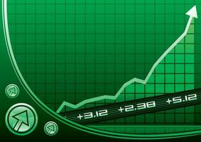 Hossa sur économique une analyse graphique vecteur