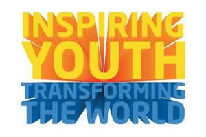 3d texte conception à propos international jeunesse journée citations vecteur