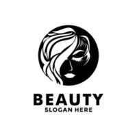 beauté logo salon et cheveux traitement logo conception, beauté femme mode logo modèle vecteur