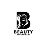 beauté logo salon et cheveux traitement logo conception, beauté femme mode logo modèle vecteur