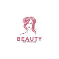 beauté logo salon et cheveux traitement logo conception, beauté femme mode logo modèle vecteur