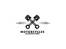 moto ancien logo concept dans noir et blanc couleurs isolé vecteur illustration